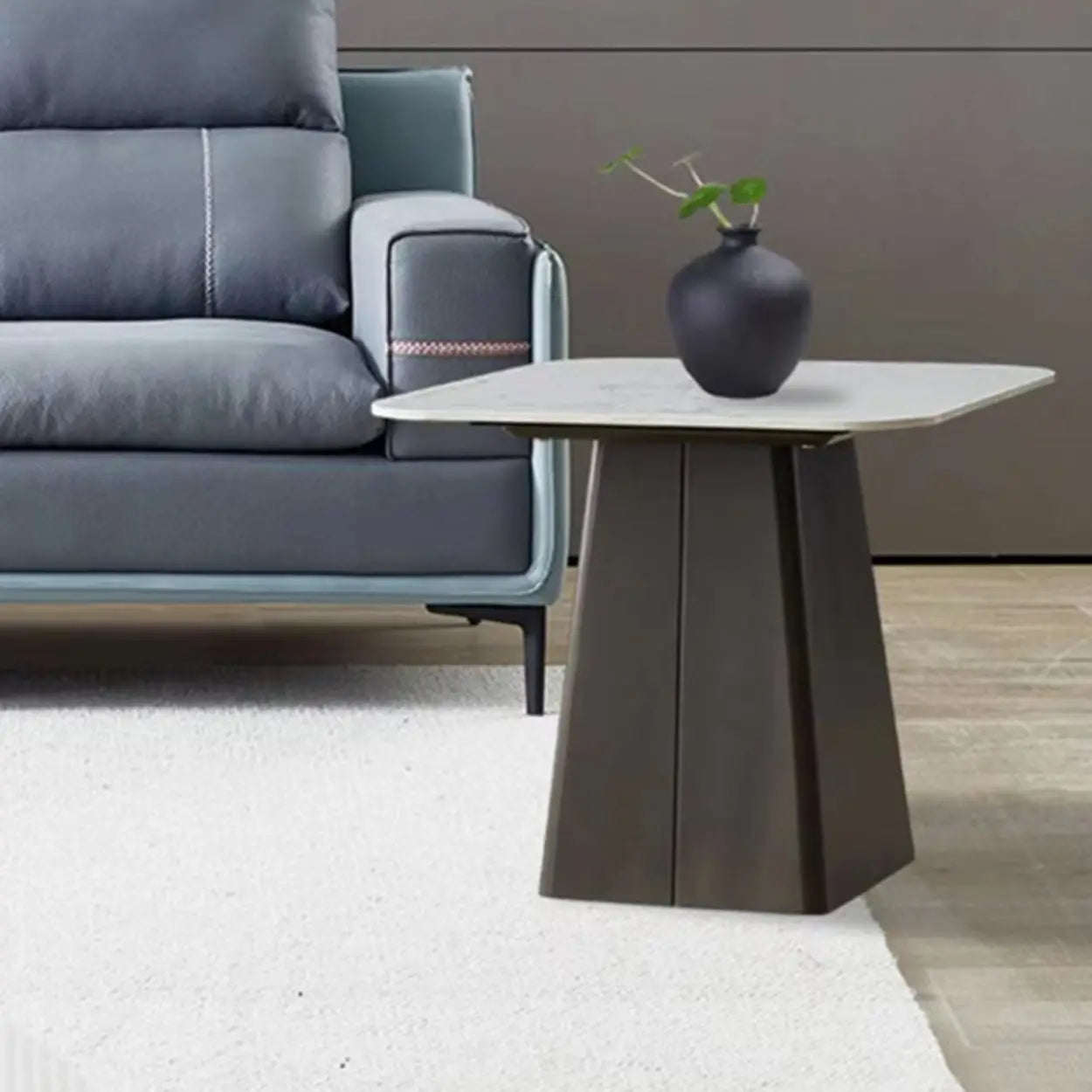 Gray Scratch-Resistant Stone Square Bunching Tables