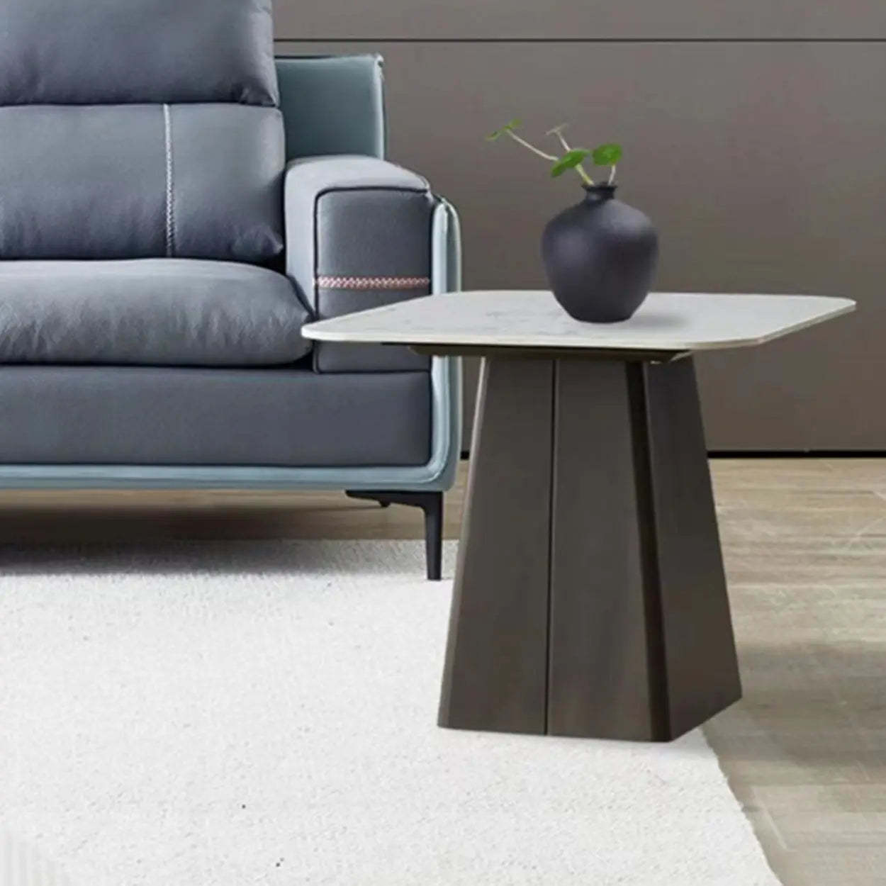 Gray Scratch-Resistant Stone Square Bunching Tables