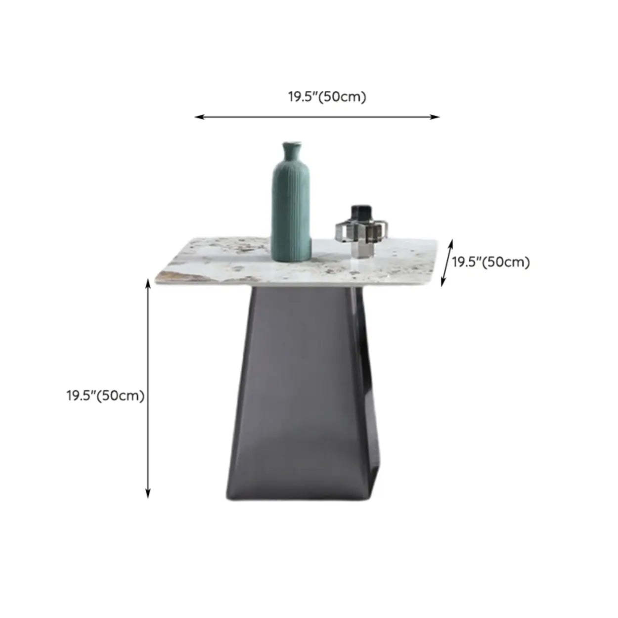 Gray Scratch-Resistant Stone Square Bunching Tables