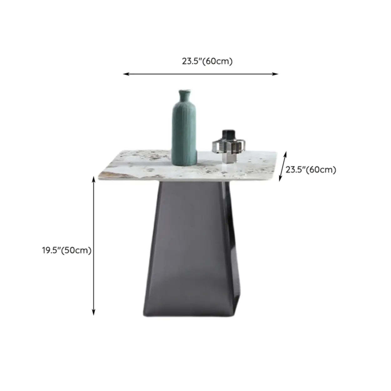 Gray Scratch-Resistant Stone Square Bunching Tables