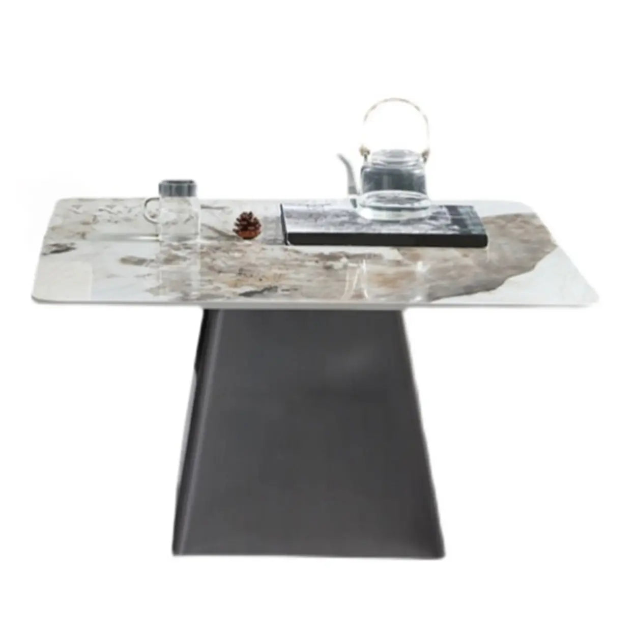 Gray Scratch-Resistant Stone Square Bunching Tables