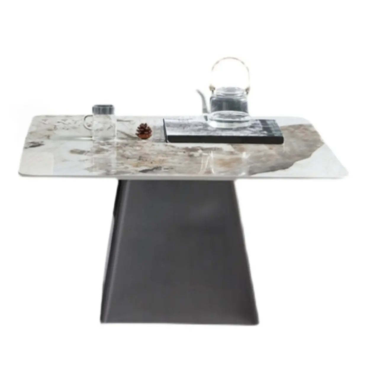 Gray Scratch-Resistant Stone Square Bunching Tables