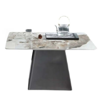 Gray Scratch-Resistant Stone Square Bunching Tables