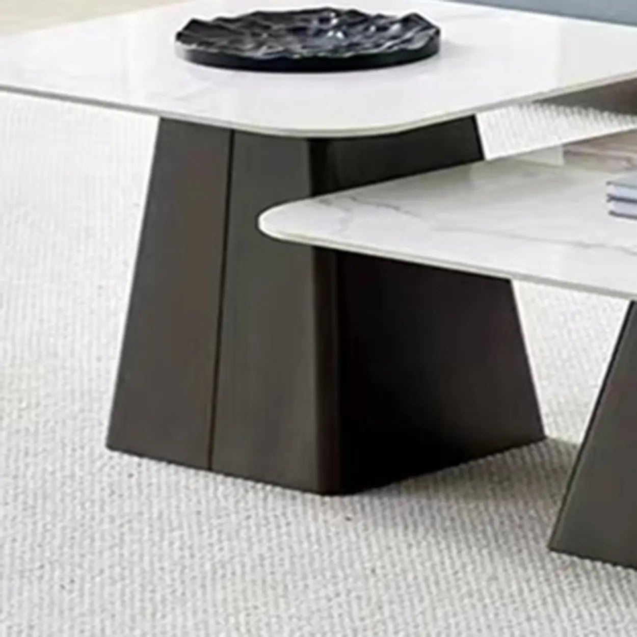 Gray Scratch-Resistant Stone Square Bunching Tables