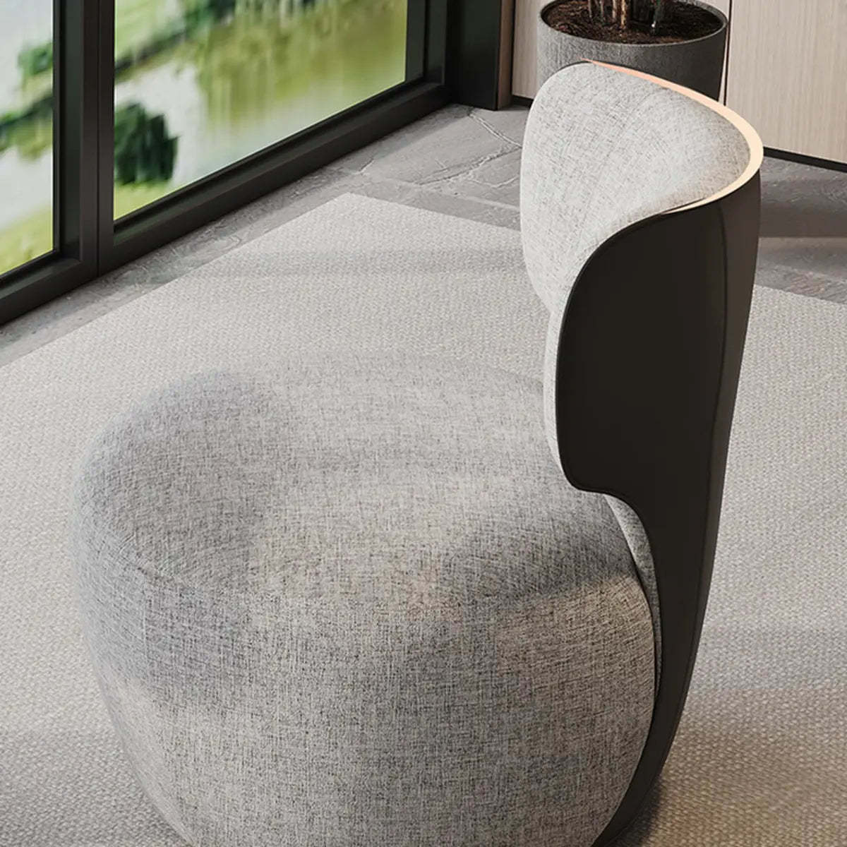 Gray Swivel Scratch Resistant Side Chair