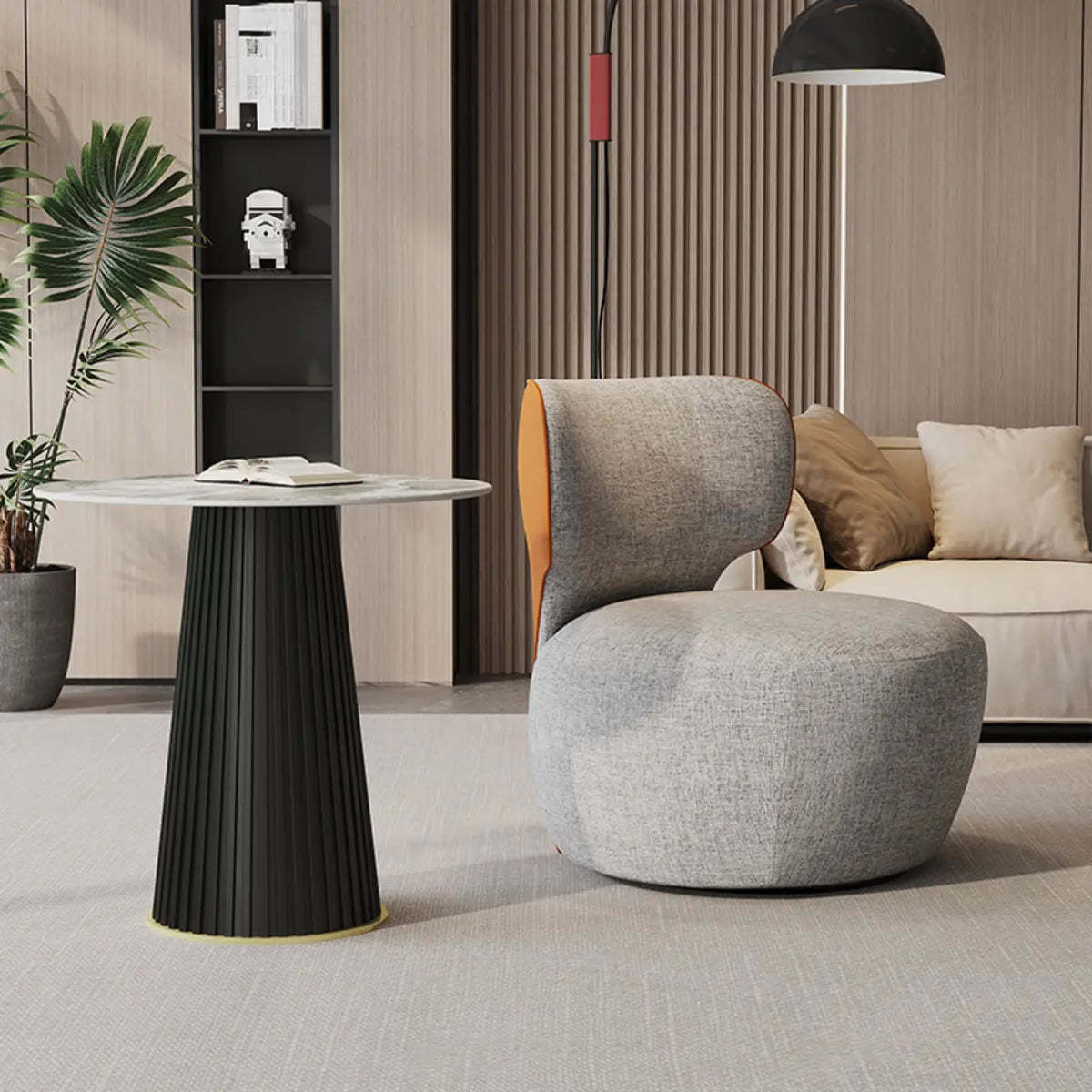 Gray Swivel Scratch Resistant Side Chair