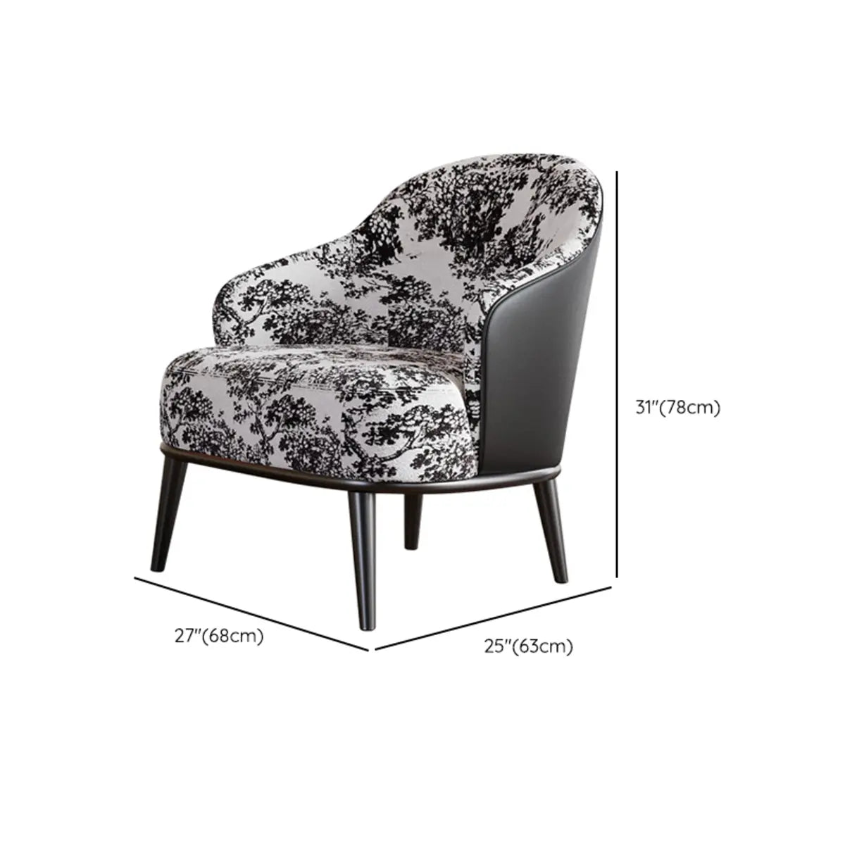 Green Flannel Accent Chair with Arms