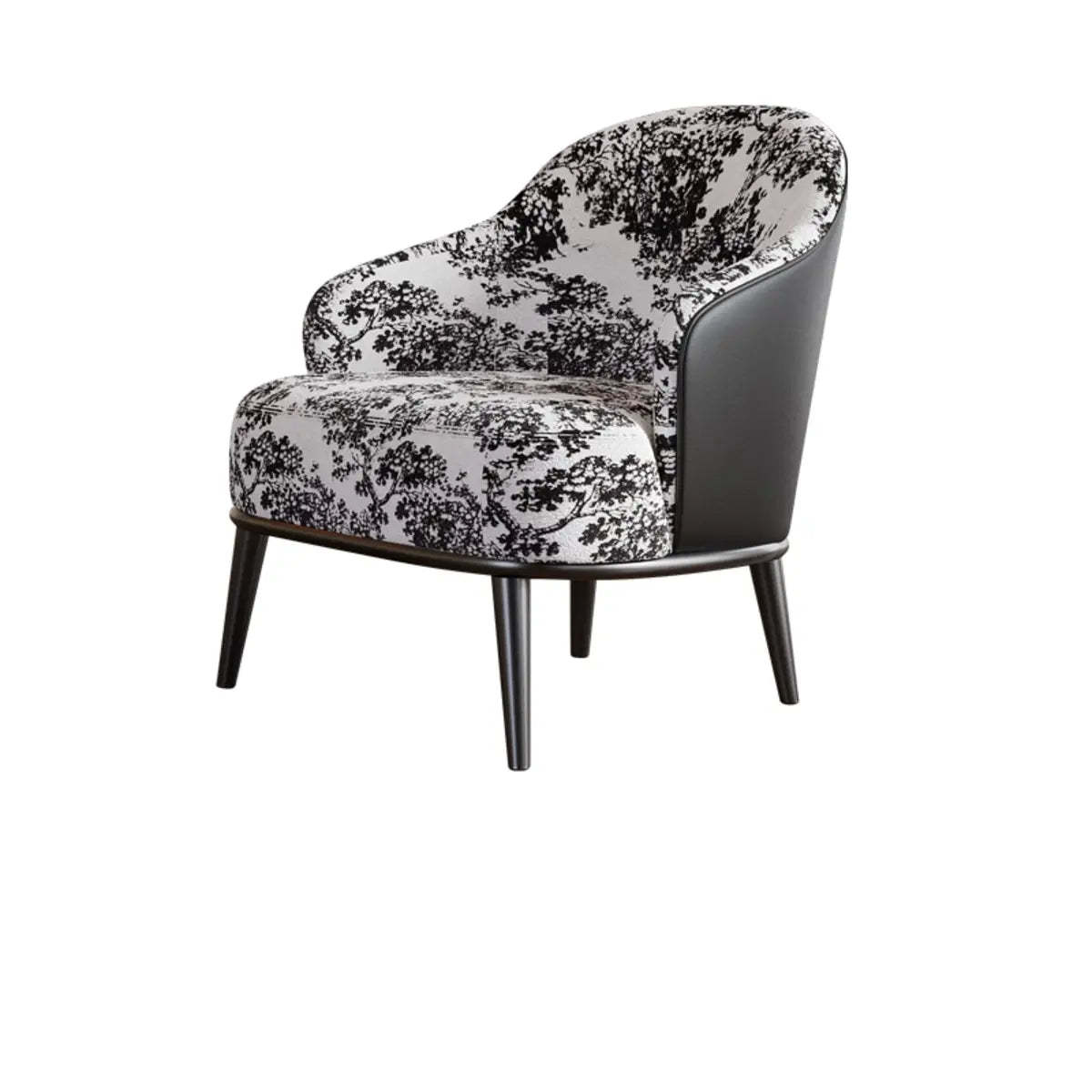 Green Flannel Accent Chair with Arms — Blue / Flannel