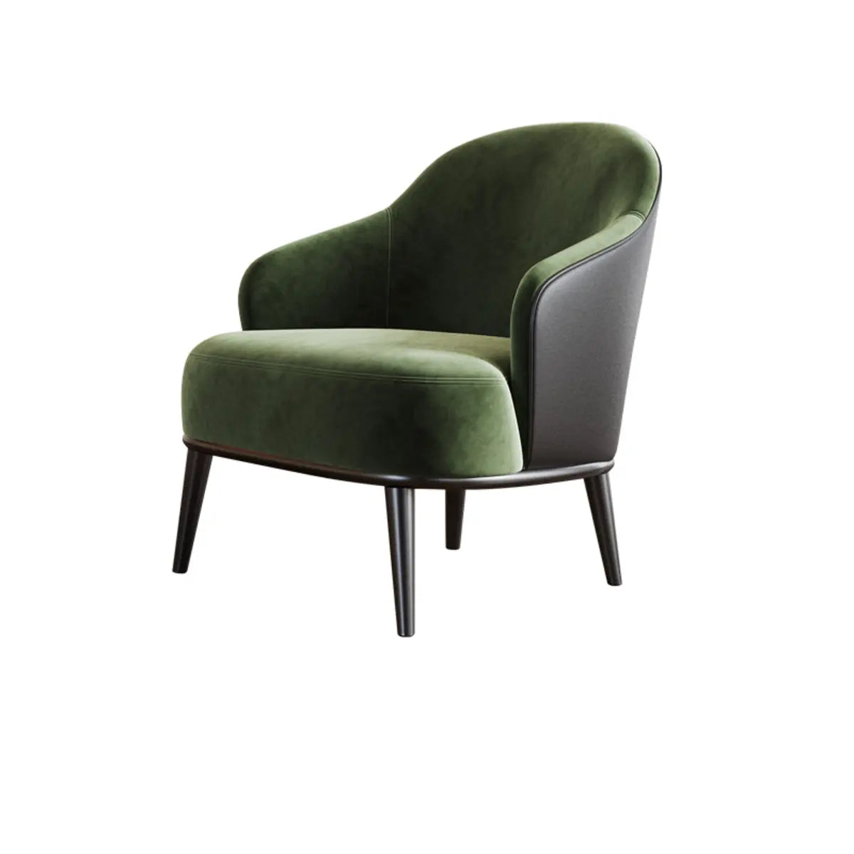Green Flannel Accent Chair with Arms
