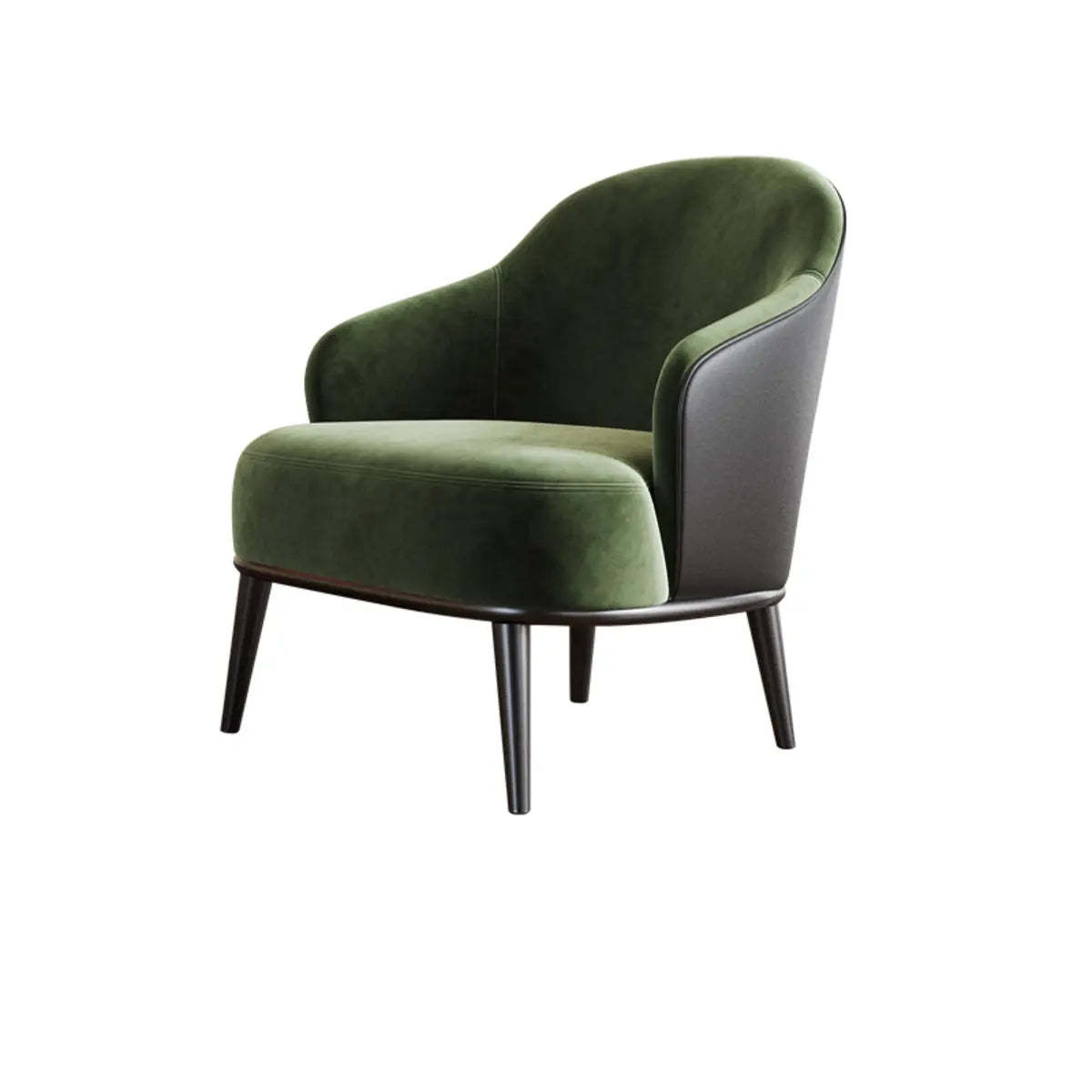 Green Flannel Accent Chair with Arms