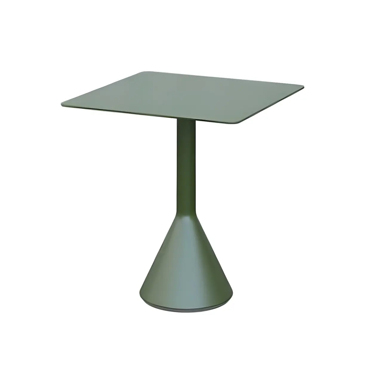Green Waterproof Iron Frame Outdoor Round Coffee Table