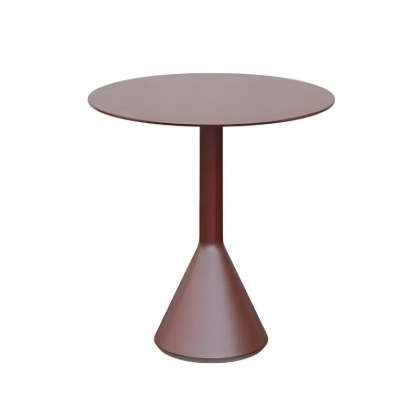 Green Waterproof Iron Frame Outdoor Round Coffee Table — Red / Square / Table Only