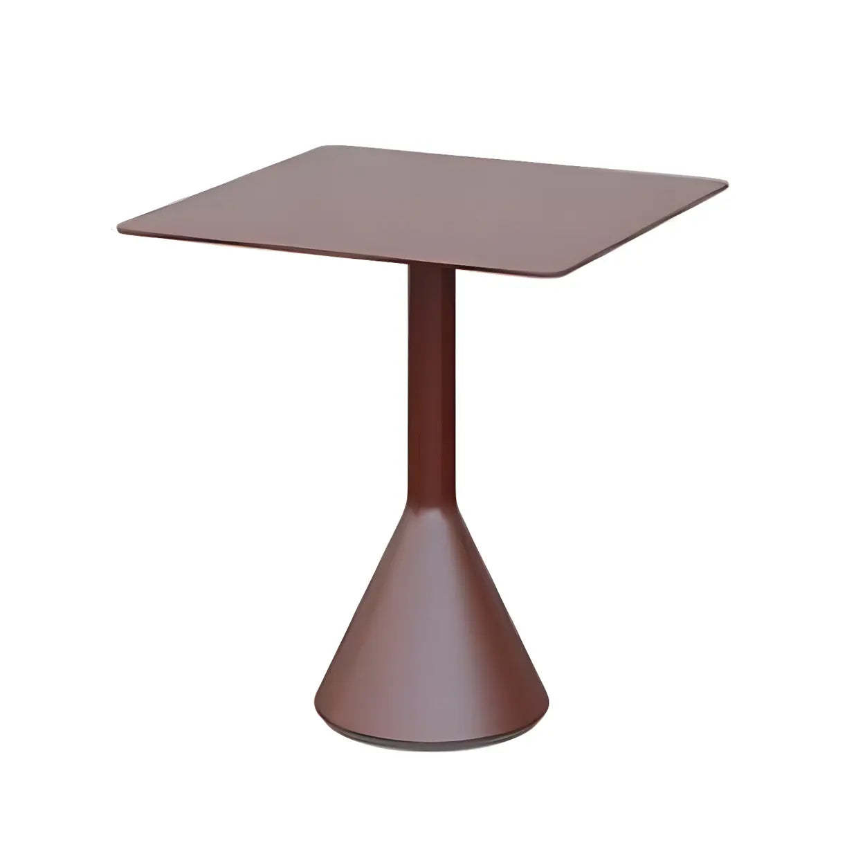 Green Waterproof Iron Frame Outdoor Round Coffee Table — Green / Square / Table Only