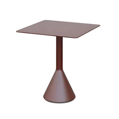 Green Waterproof Iron Frame Outdoor Round Coffee Table — Green / Square / Table Only
