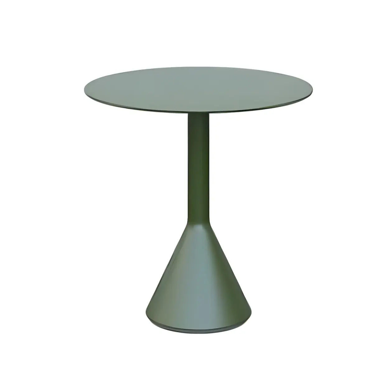 Green Waterproof Iron Frame Outdoor Round Coffee Table