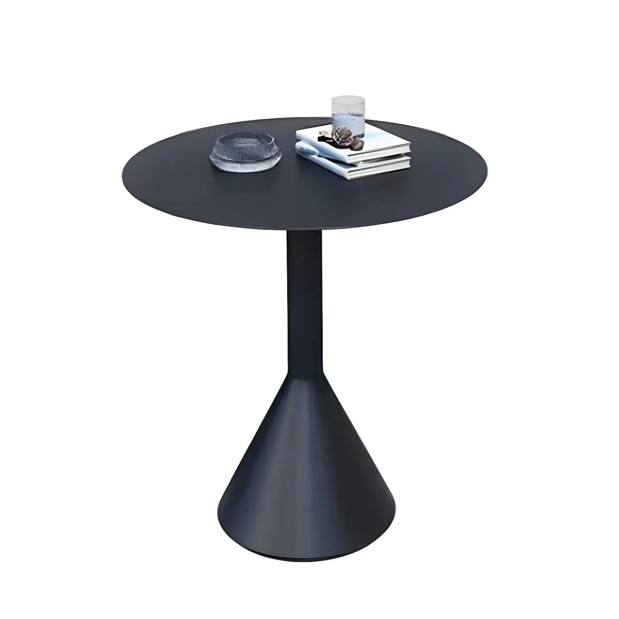 Green Waterproof Iron Frame Outdoor Round Coffee Table