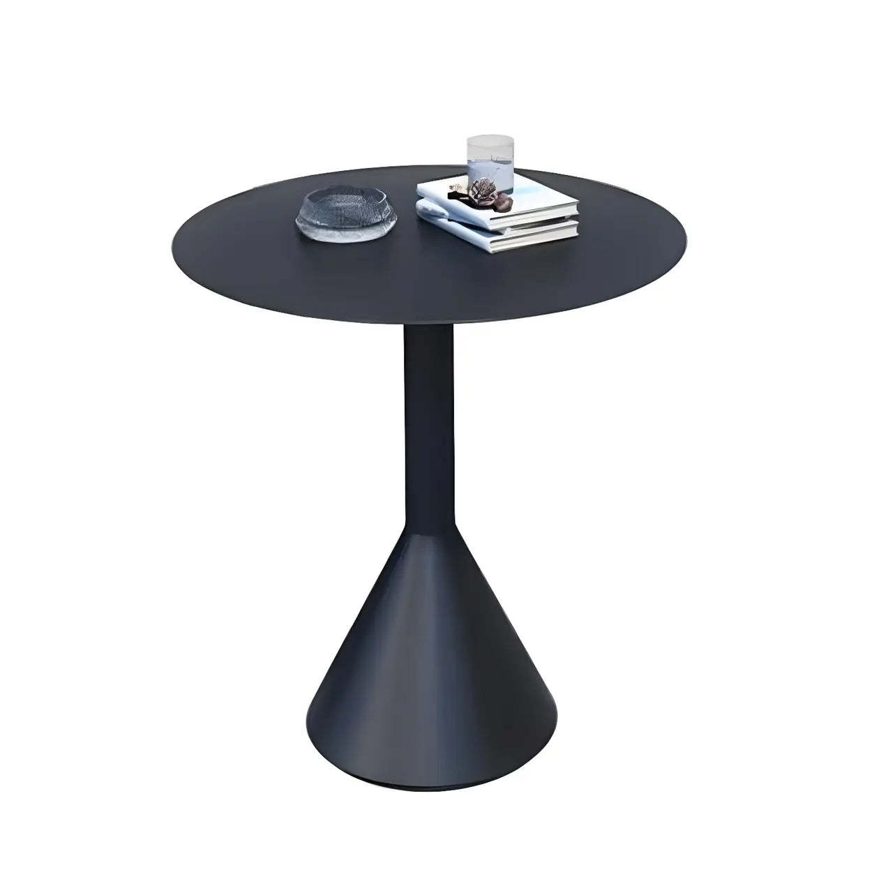 Green Waterproof Iron Frame Outdoor Round Coffee Table