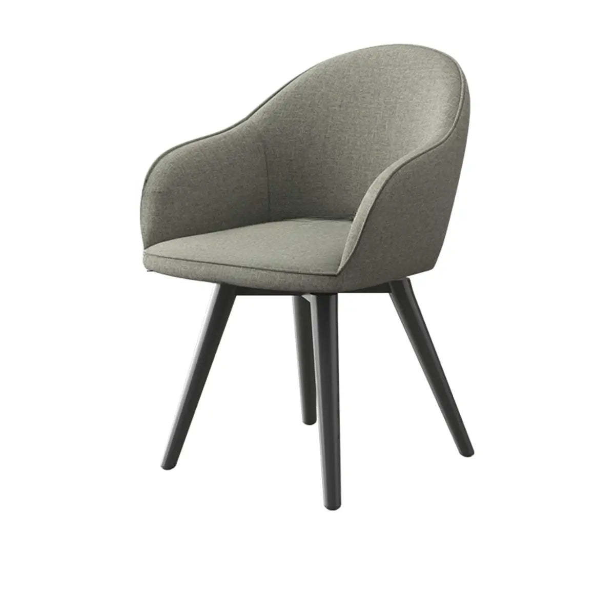 Modern metal-leg backrest gray dining chairs & benches, Lighom — With Arms