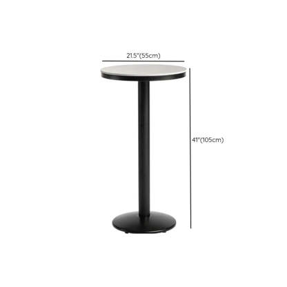 Gray Round Sintered Stone Small Bistro Bar Table
