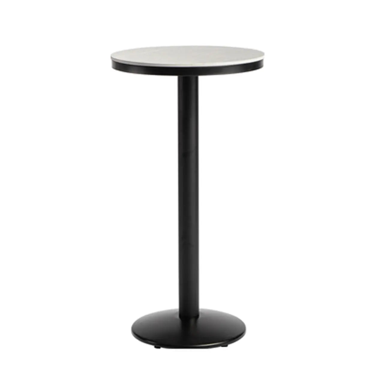 Gray Round Sintered Stone Small Bistro Bar Table