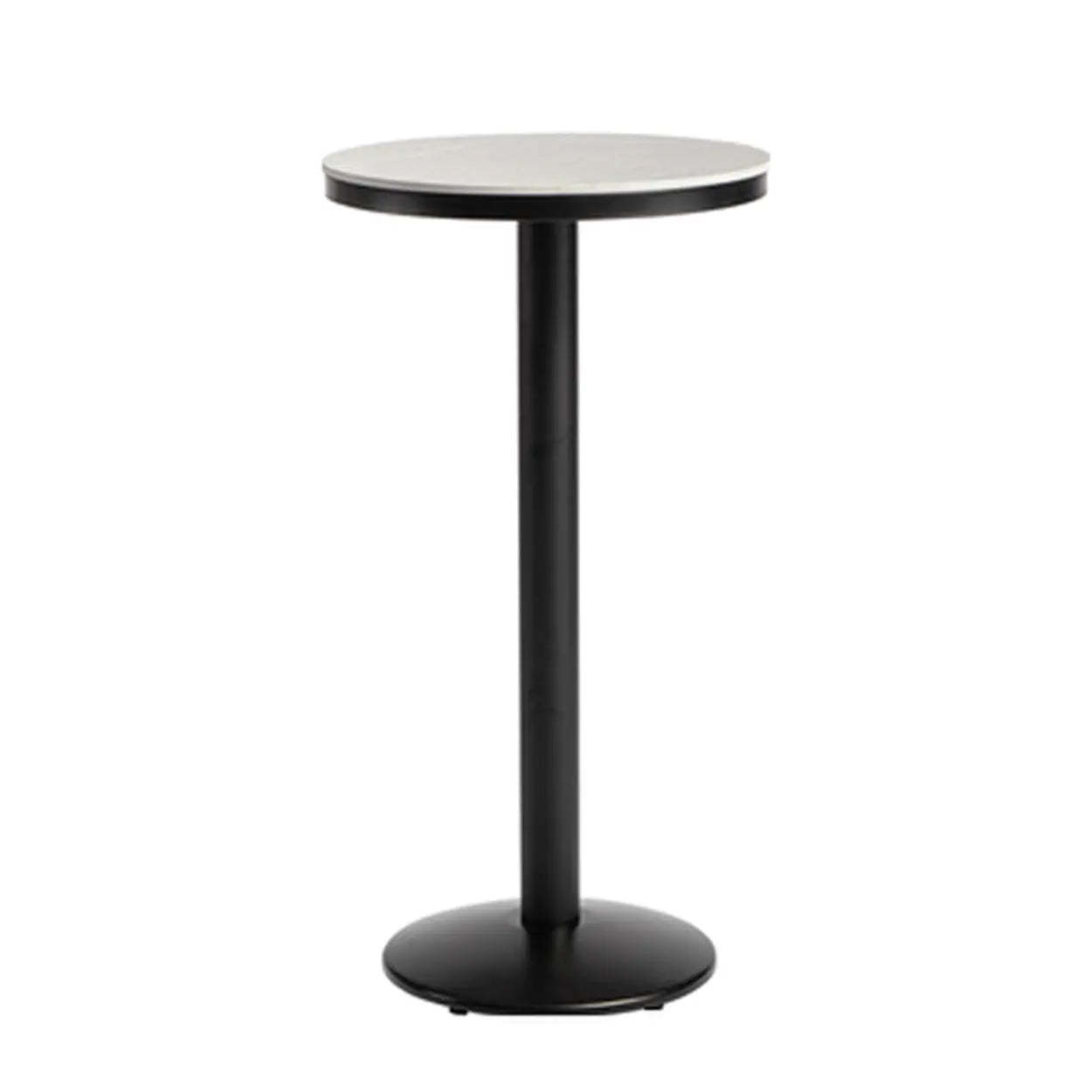 Gray Round Sintered Stone Small Bistro Bar Table