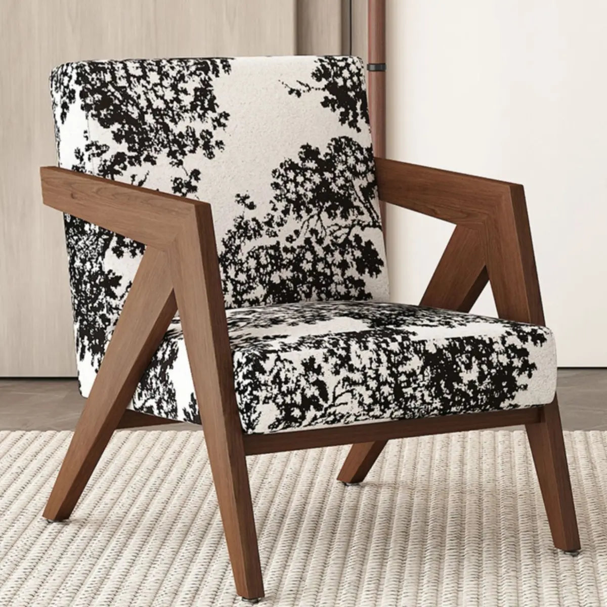 Gray Tight Back Square Arm Accent Chair