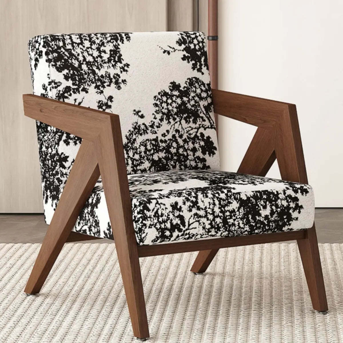 Gray Tight Back Square Arm Accent Chair