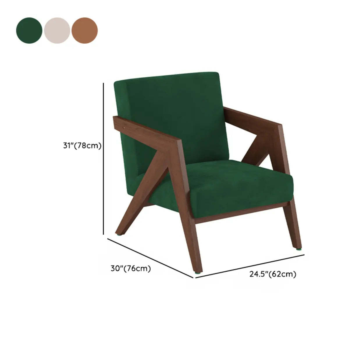 Gray Tight Back Square Arm Accent Chair