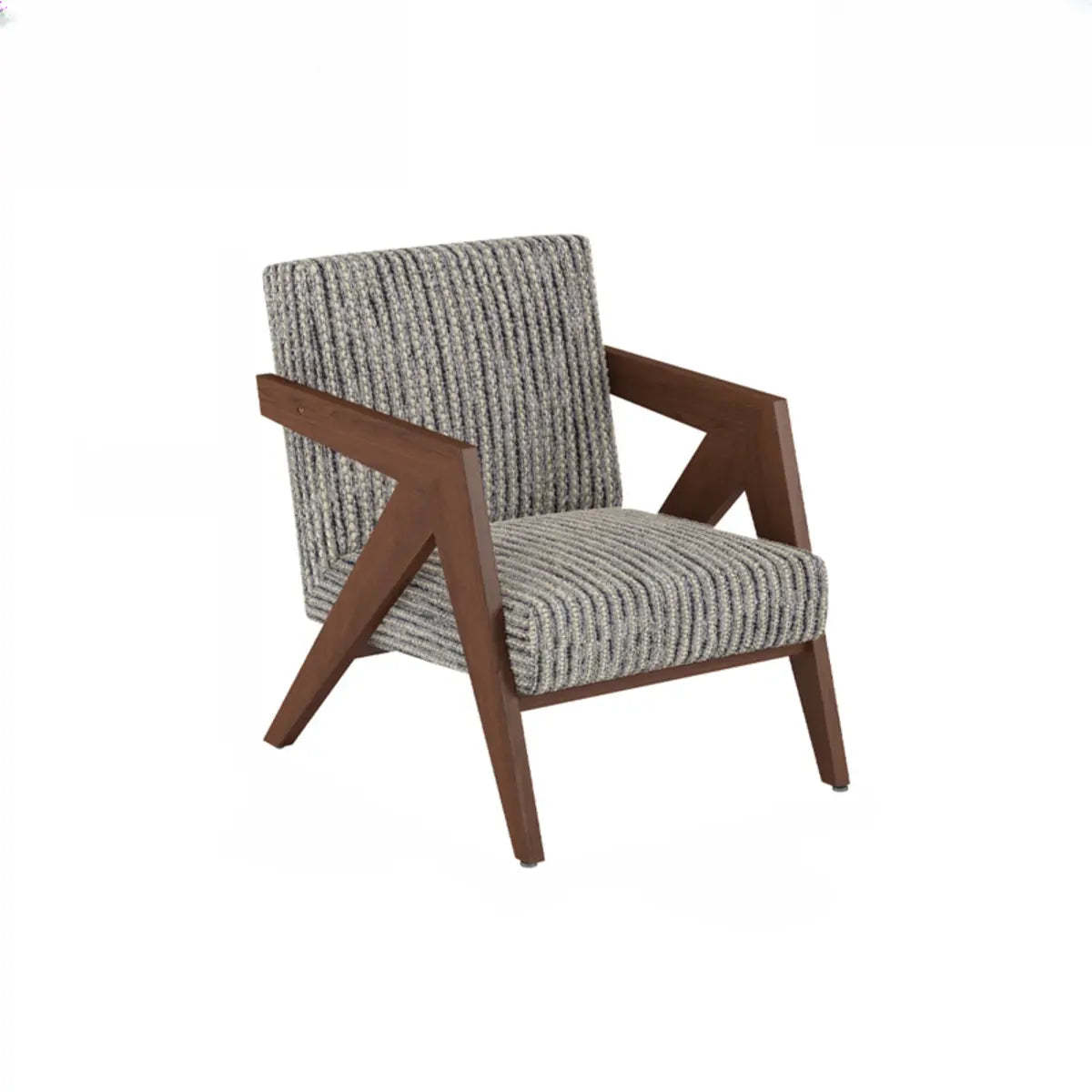 Modern tight back gray accent chairs — Cotton & Linen / Cotton Linen