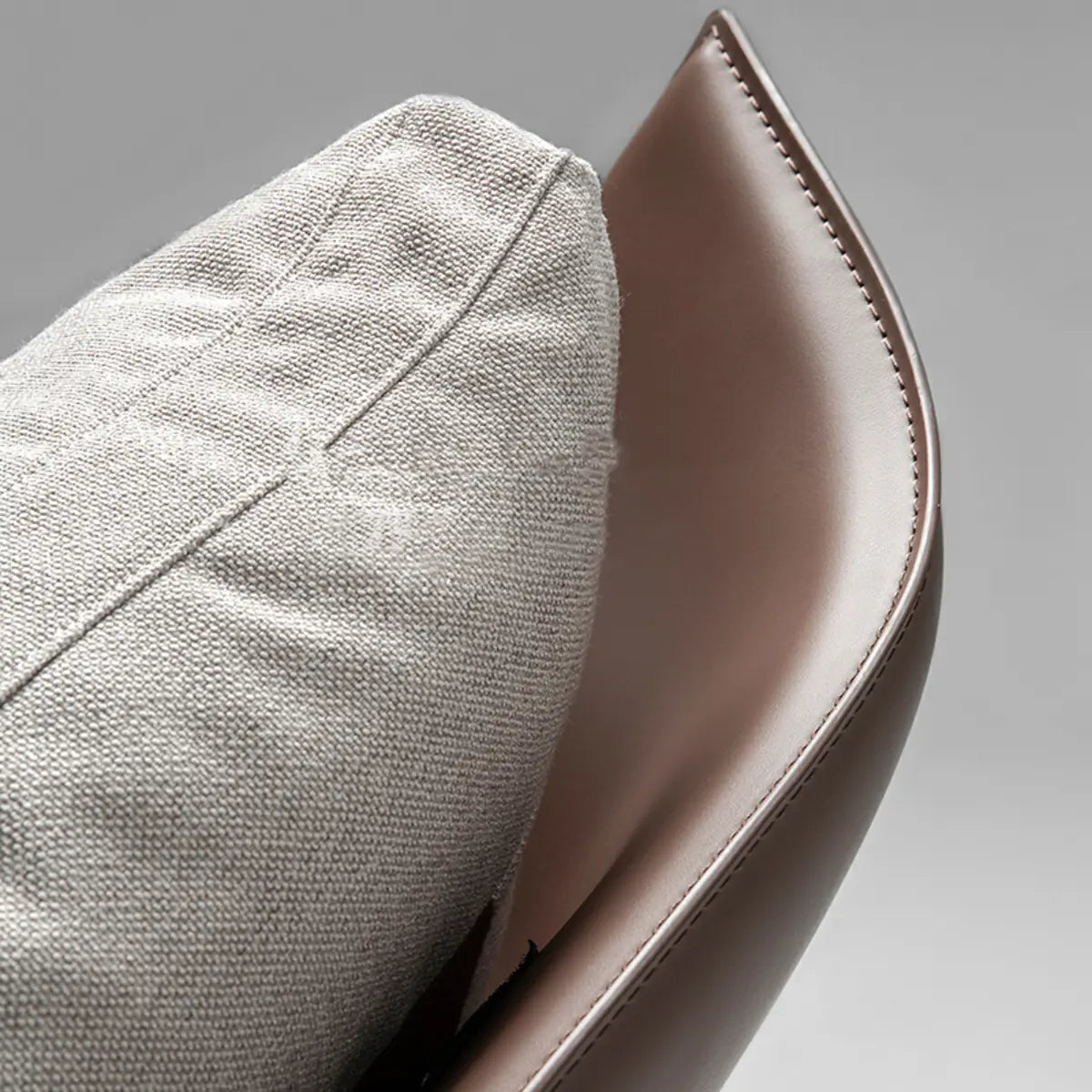 Gray Flared-Arm Removable Cushion Armchair