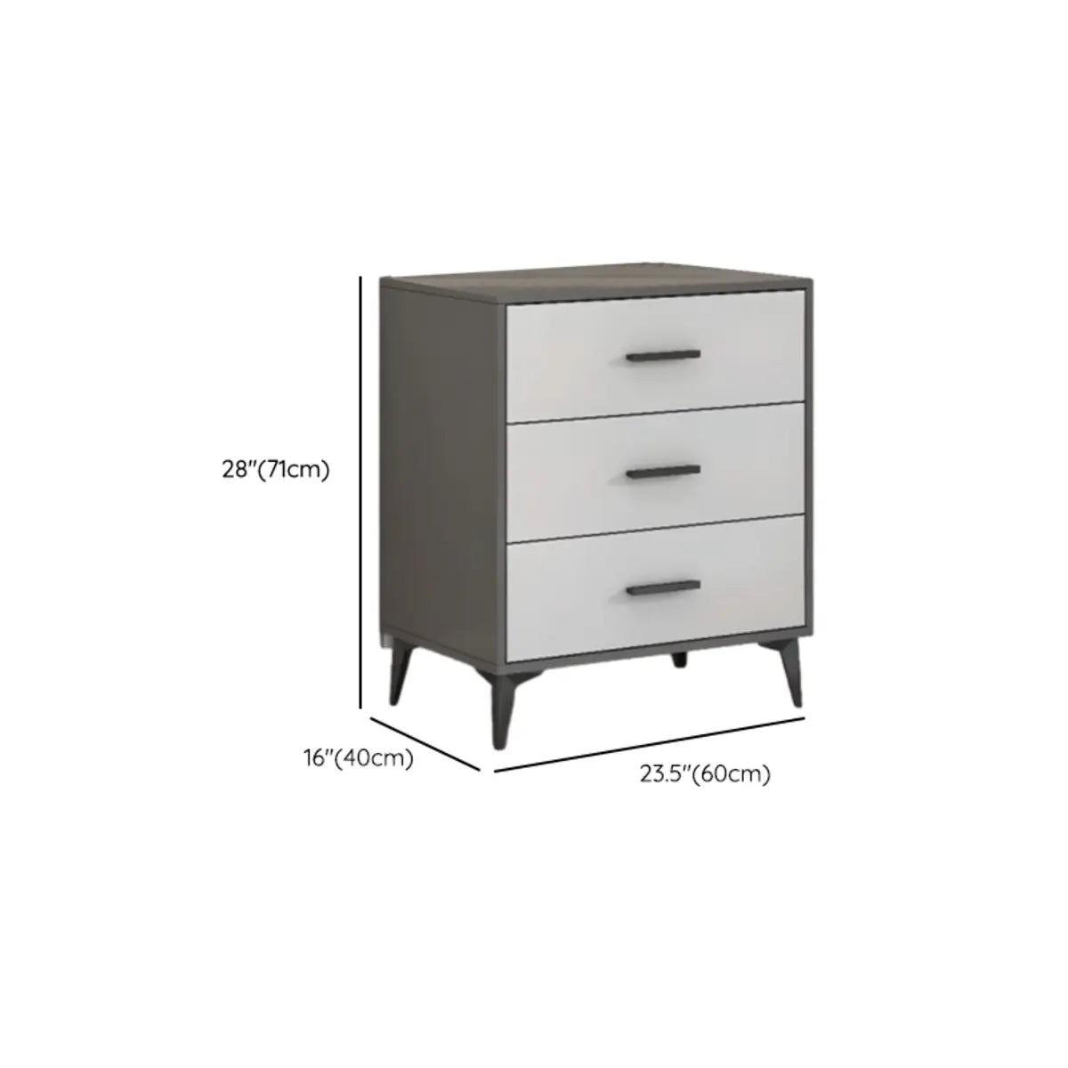 Gray Wood Horizontal Multi-Tier Dresser