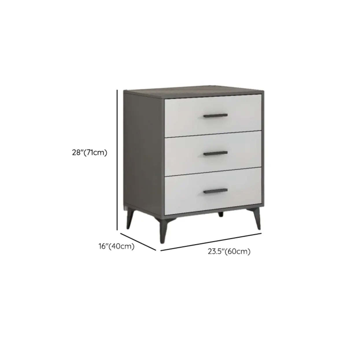 Gray Wood Horizontal Multi-Tier Dresser
