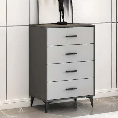 Gray Wood Horizontal Multi-Tier Dresser