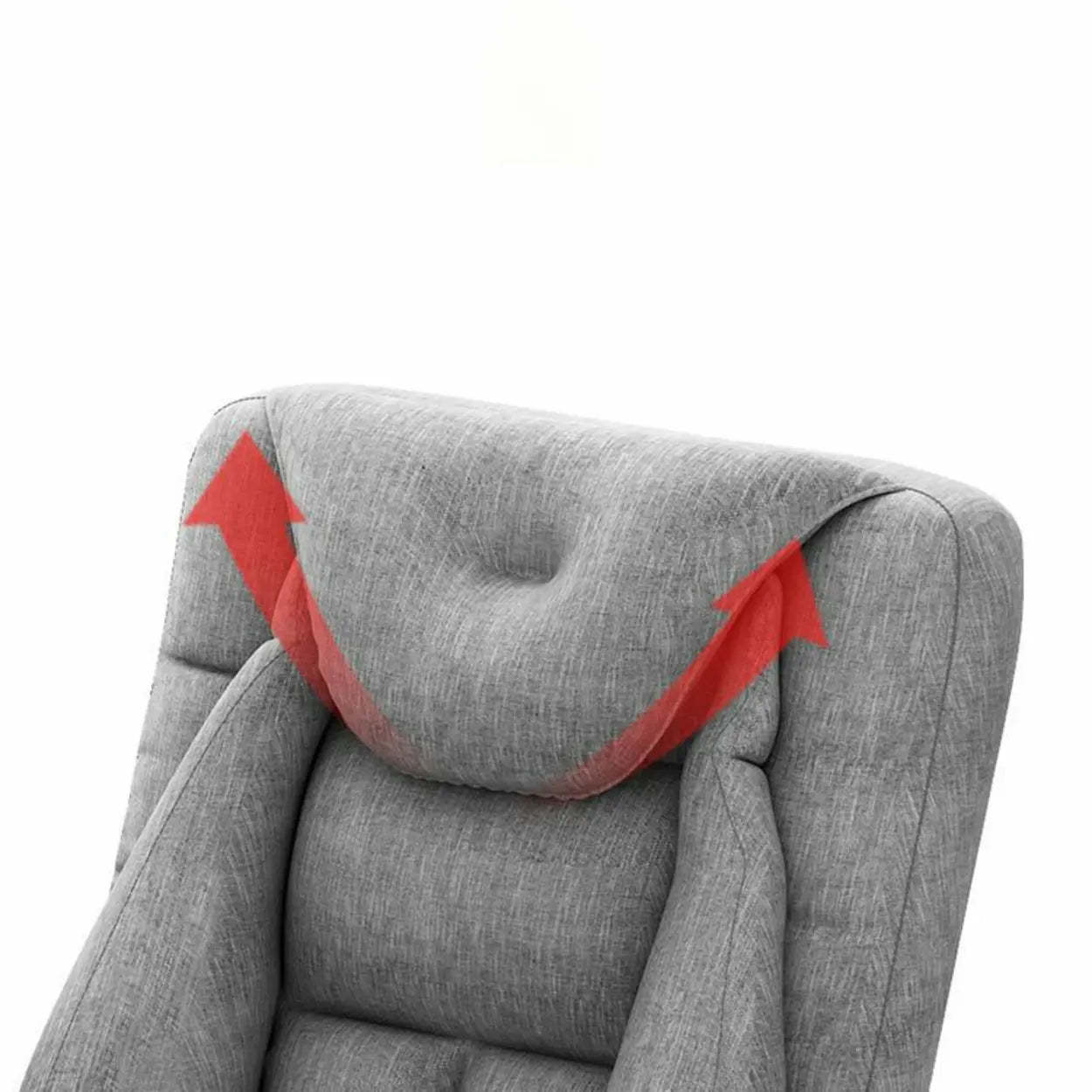 Gray Metal-Frame Modern Reclining Fabric Office Chair