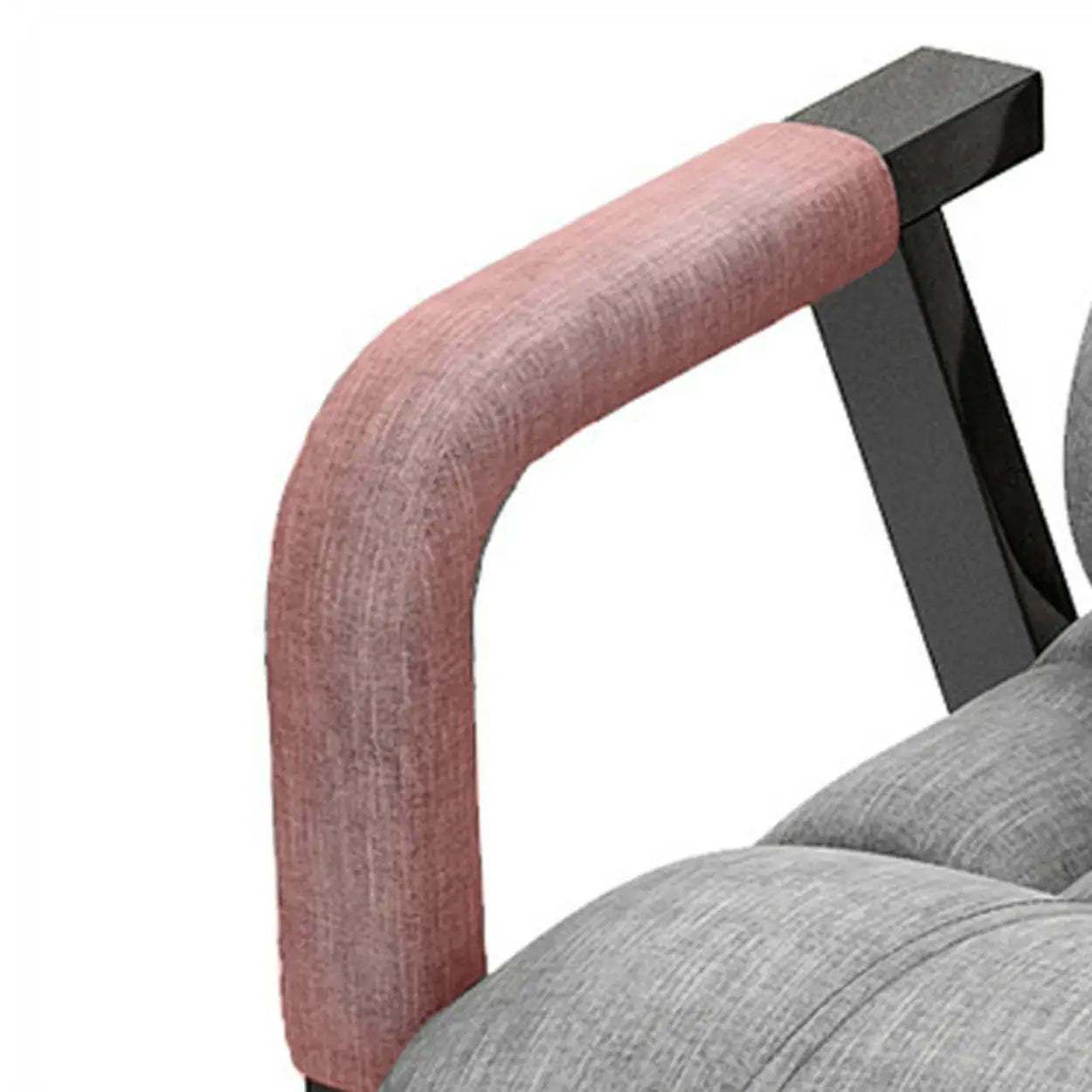 Gray Metal-Frame Modern Reclining Fabric Office Chair