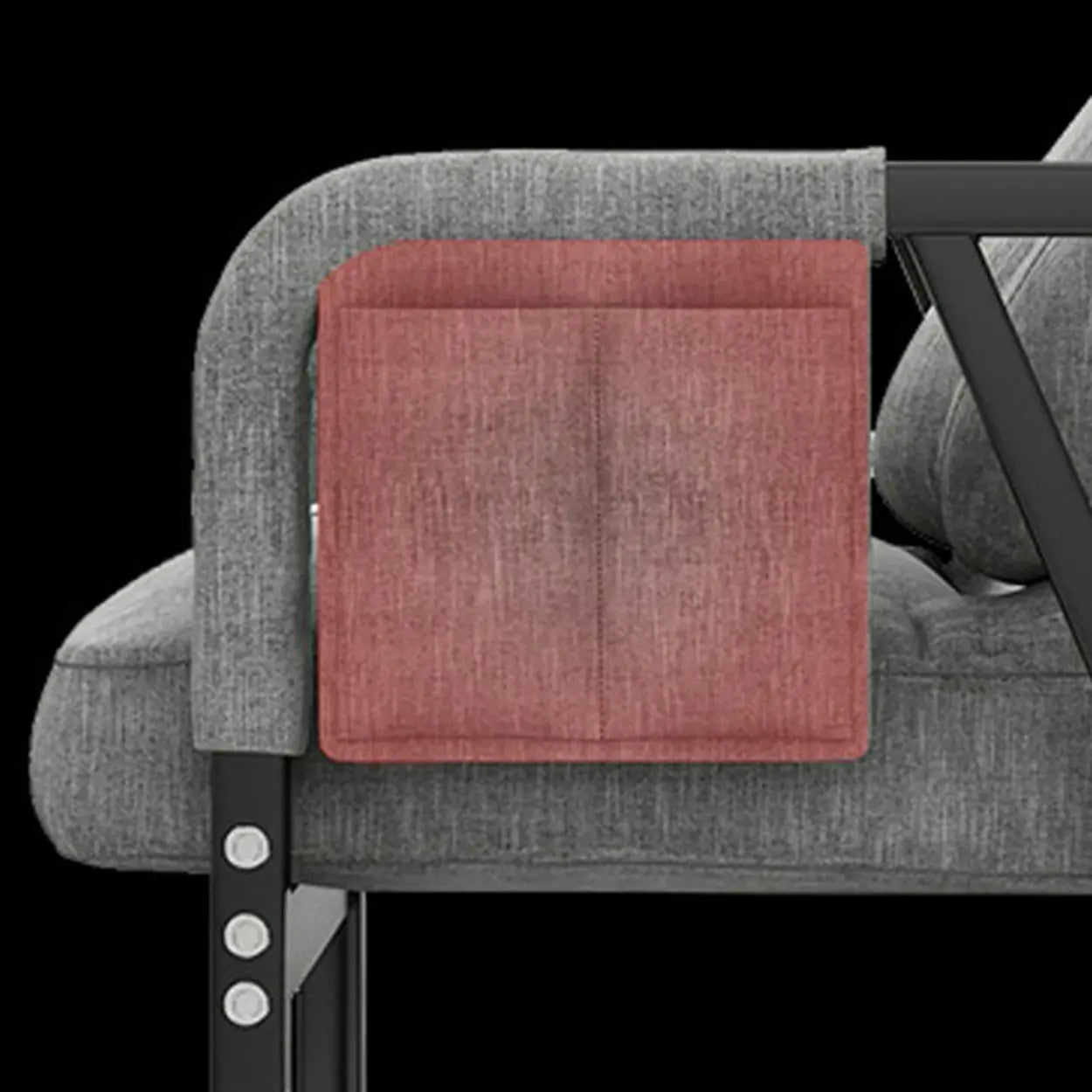 Gray Metal-Frame Modern Reclining Fabric Office Chair