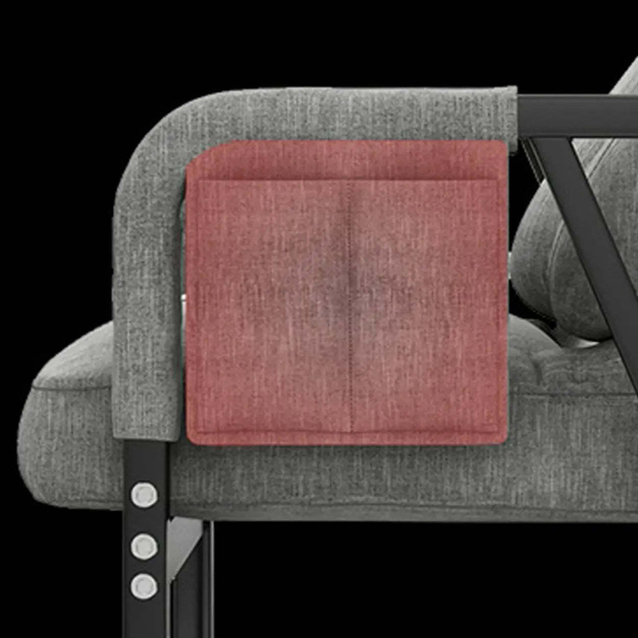 Gray Metal-Frame Modern Reclining Fabric Office Chair