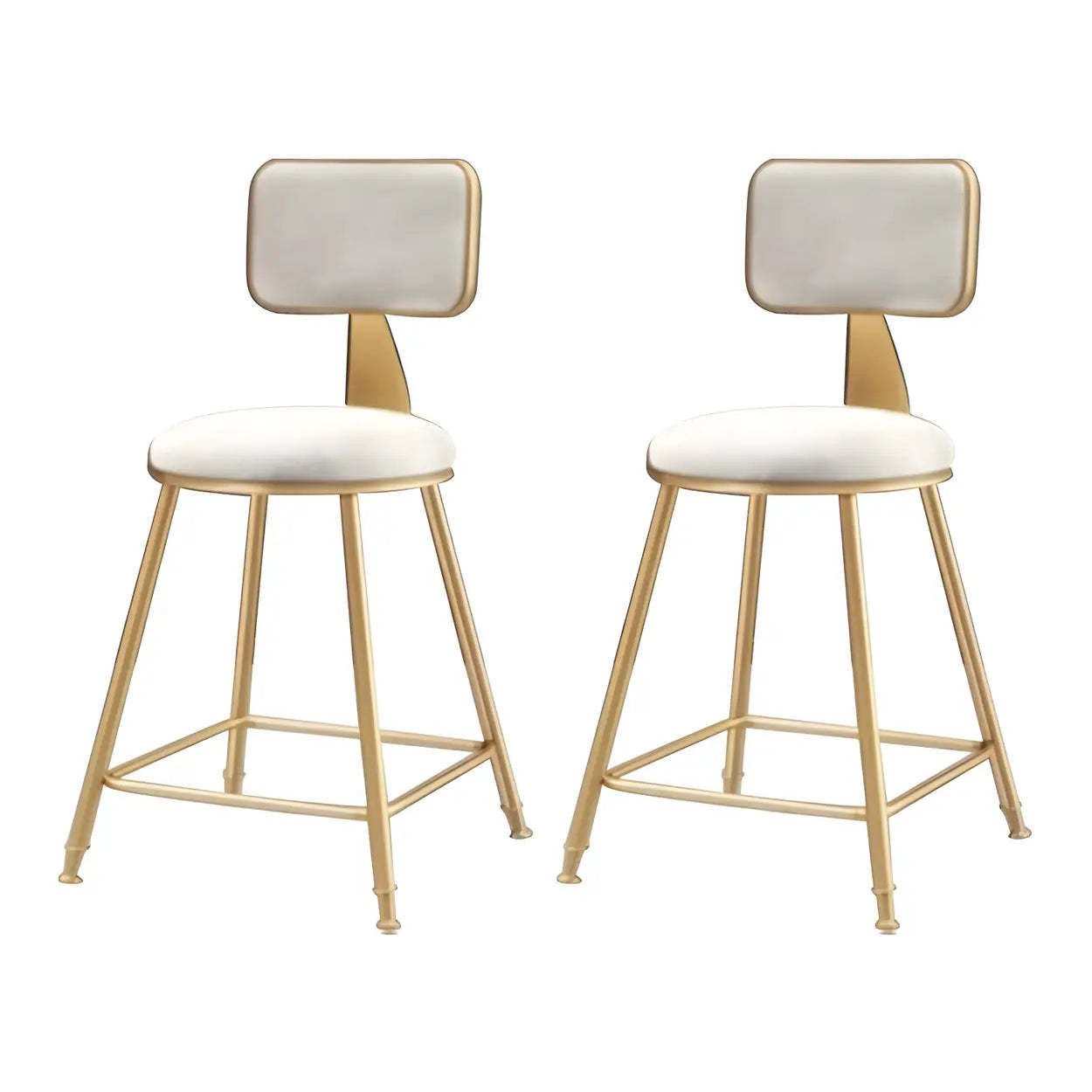 Gray Gold Iron Velvet Tall Bar Stool — Green / 1 Piece