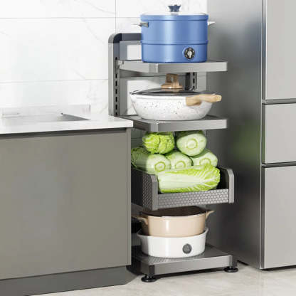 Gray Rust-Resistant Metal Baker's Rack