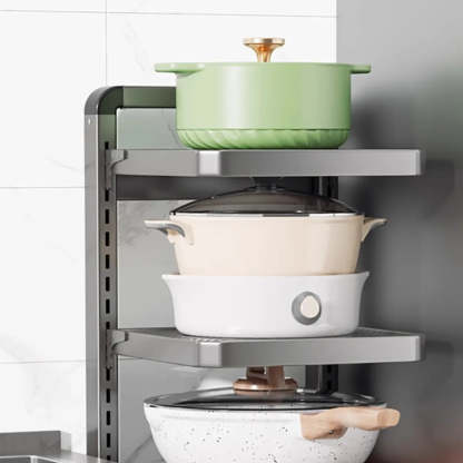 Gray Rust-Resistant Metal Baker's Rack