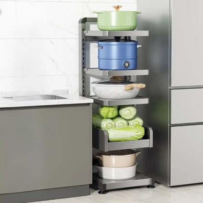 Gray Rust-Resistant Metal Baker's Rack