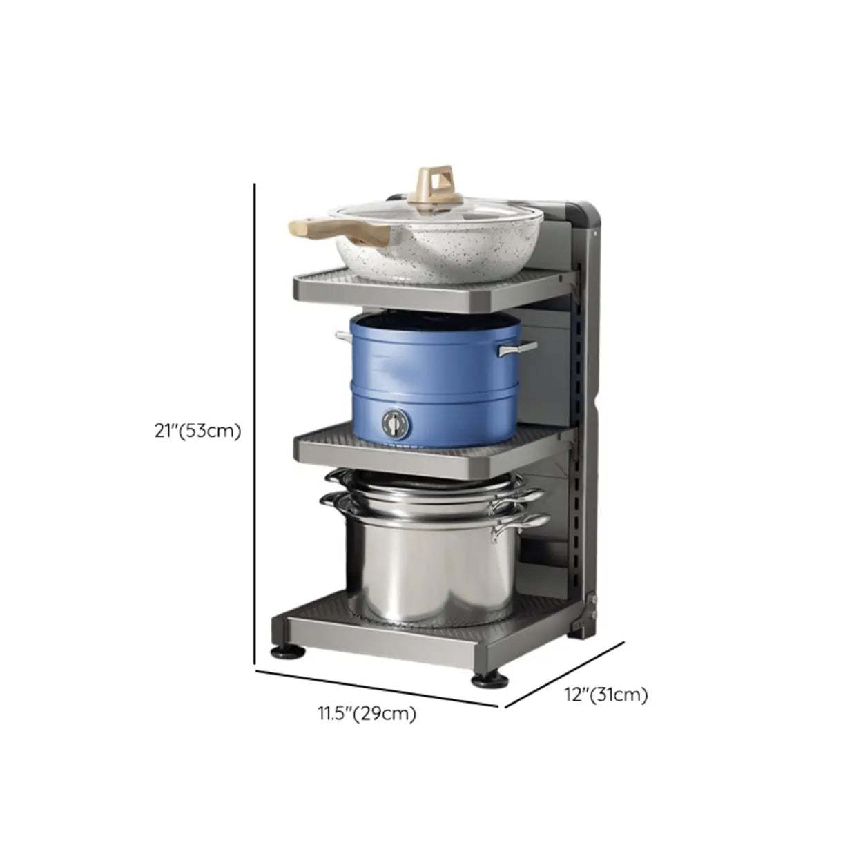 Gray Rust-Resistant Metal Baker's Rack