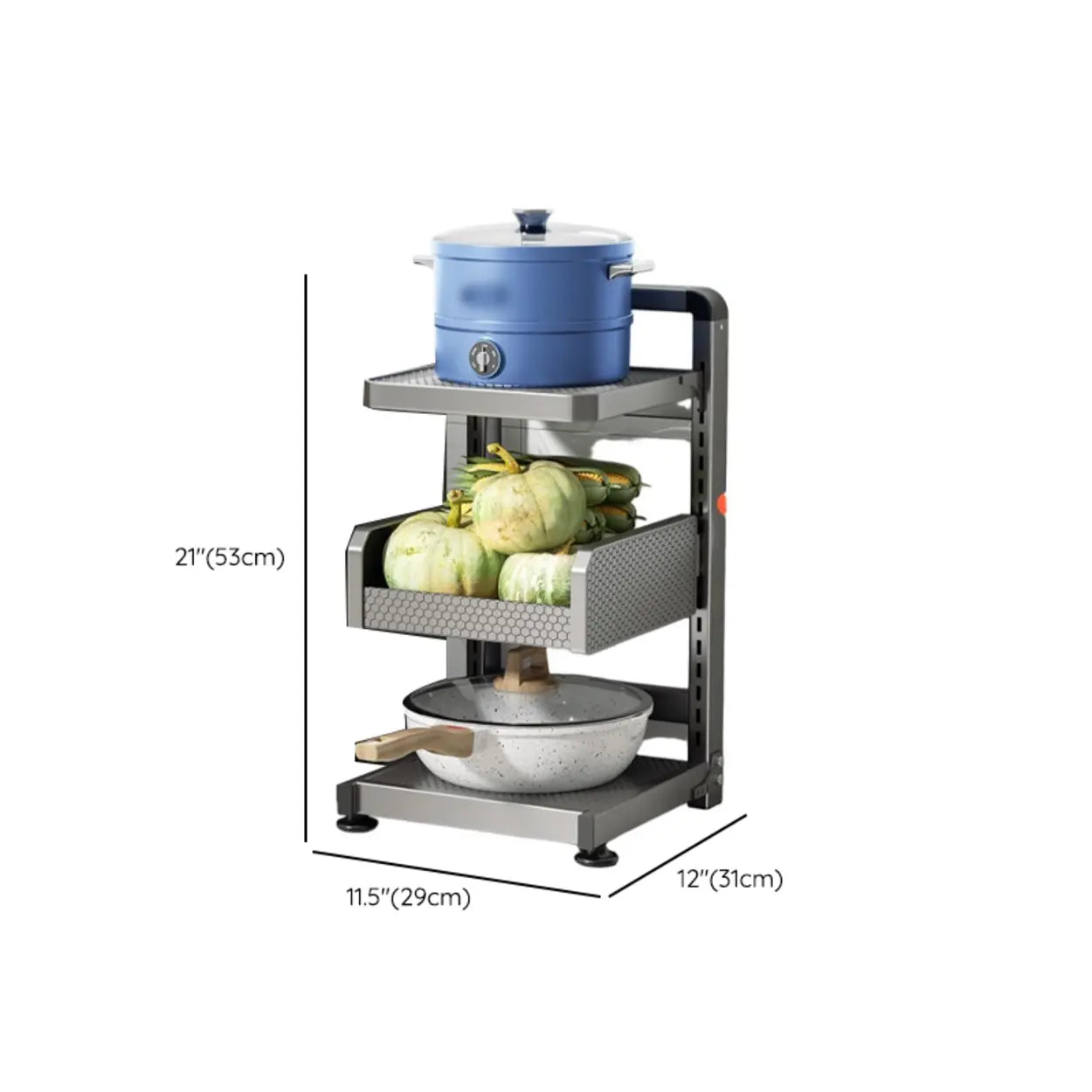 Gray Rust-Resistant Metal Baker's Rack