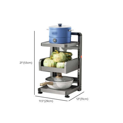 Gray Rust-Resistant Metal Baker's Rack