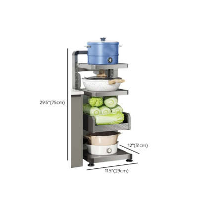 Gray Rust-Resistant Metal Baker's Rack