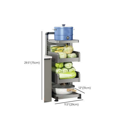 Gray Rust-Resistant Metal Baker's Rack