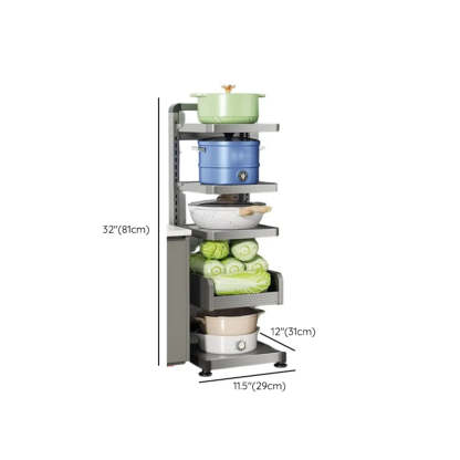 Gray Rust-Resistant Metal Baker's Rack