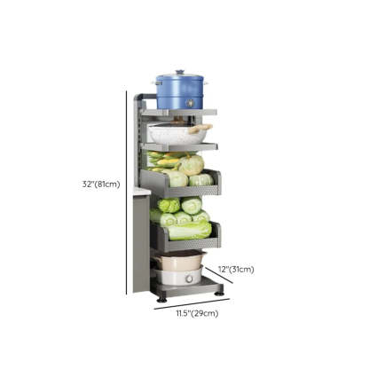 Gray Rust-Resistant Metal Baker's Rack