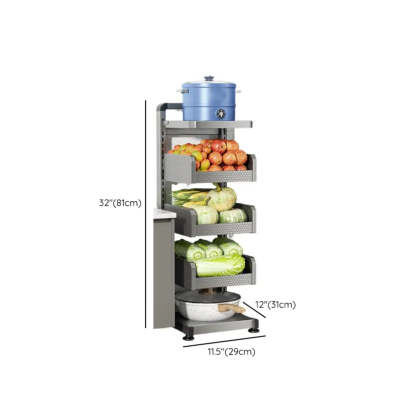 Gray Rust-Resistant Metal Baker's Rack
