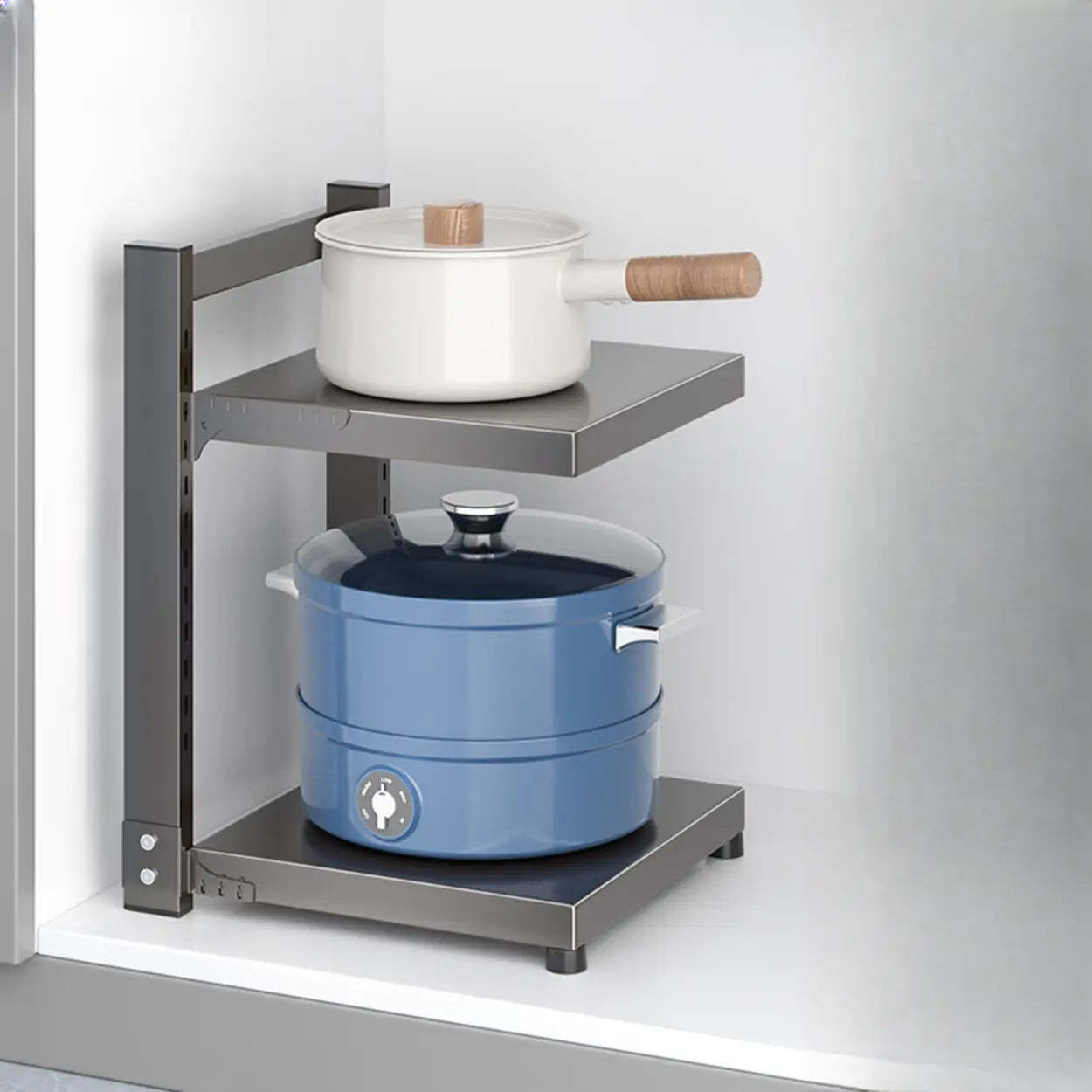 Gray Rust-Resistant Metal Baker's Rack — Basket Not Included / 3